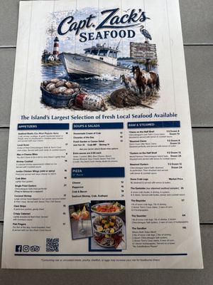 Menu photo 2 Captain Zack's Seafood Carryouts Chincoteague, VA Menu photo 2 Captain Zack's Seafood Carryouts Chincoteague, VA
