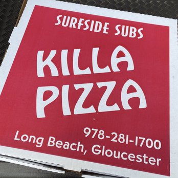 Surfside Subs - a pizza box on a table - Pizza Near Me - Gloucester, Massachusetts