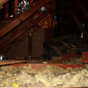 Insulation Labs - Original attic with very poor insulation. - Insulation Installation Near Me