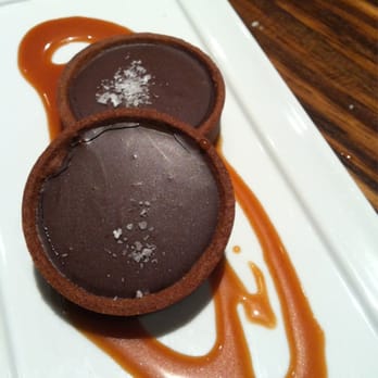The Craftsman - Chocolate tart with sea salt caramel, you will need a knife to cut it - New American Near Me - Encinitas, California