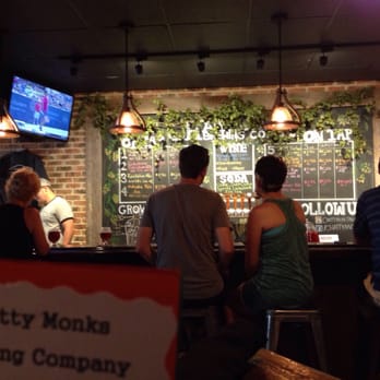 Chatty Monks Brewing - Beautiful bar with all the brews listed. - New American Near Me - West Reading, Pennsylvania