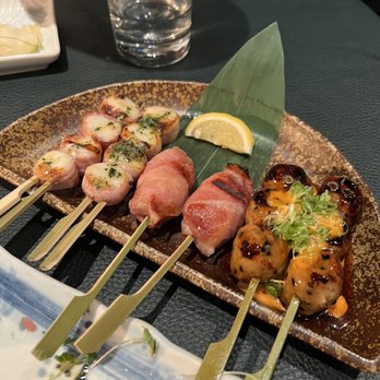 Sticks’n’sushi - Chicken meatballs, cheese and prosciutto, scallops. All grilled. - Sushi Bars Near Me - London, XGL Sticks’n’sushi - Chicken meatballs, cheese and prosciutto, scallops. All grilled. - Sushi Bars Near Me - London, XGL