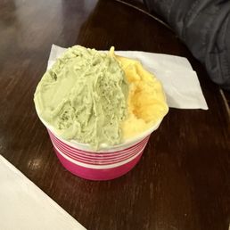 Pistachio gelato was the best and the mango sorbet.