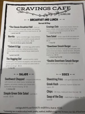 Menu photo 3 Cravings Cafe Columbus, OH