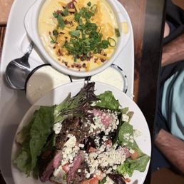 Loaded Potato Soup and 7-Pepper Sirloin Lunch Salad Loaded Potato Soup and 7-Pepper Sirloin Lunch Salad