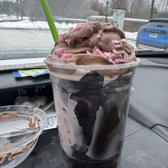Shake Shack Evergreen Walk - Valentines milkshake with strawberry and chocolate. It was very rich flavor. - Burgers Near Me - South Windsor, Connecticut