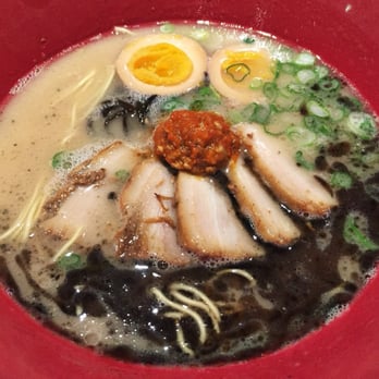 IPPUDO NY - Akamaru chashu, add nitamago (soft-boiled egg) - Ramen Near Me - New York, New York IPPUDO NY - Akamaru chashu, add nitamago (soft-boiled egg) - Ramen Near Me - New York, New York