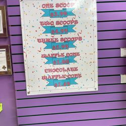 Mad Hatters Gourmet Popcorn & Candy - Ice cream scoop prices