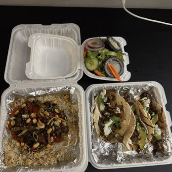 County Seat Restaurant & Lounge - Kung Pao Beef, Elote Street Tacos, Side house salad - American Near Me - Canton, New York County Seat Restaurant & Lounge - Kung Pao Beef, Elote Street Tacos, Side house salad - American Near Me - Canton, New York