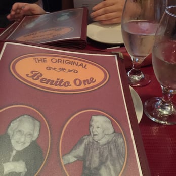 Benito One - menu cover - Italian Near Me - New York, New York