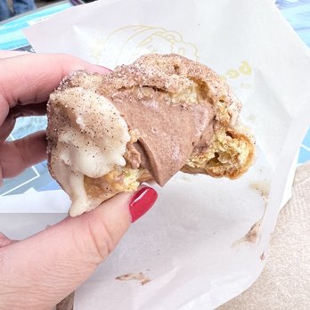 Beard Papa’s - Churro Cream Puff with Chocolate Custard - Bakeries Near Me - Tempe, Arizona Beard Papa’s - Churro Cream Puff with Chocolate Custard - Bakeries Near Me - Tempe, Arizona