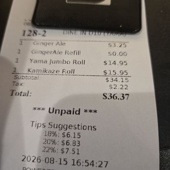 Sushi Yama - Bill - Sushi Bars Near Me - Orlando, Florida Sushi Yama - Bill - Sushi Bars Near Me - Orlando, Florida