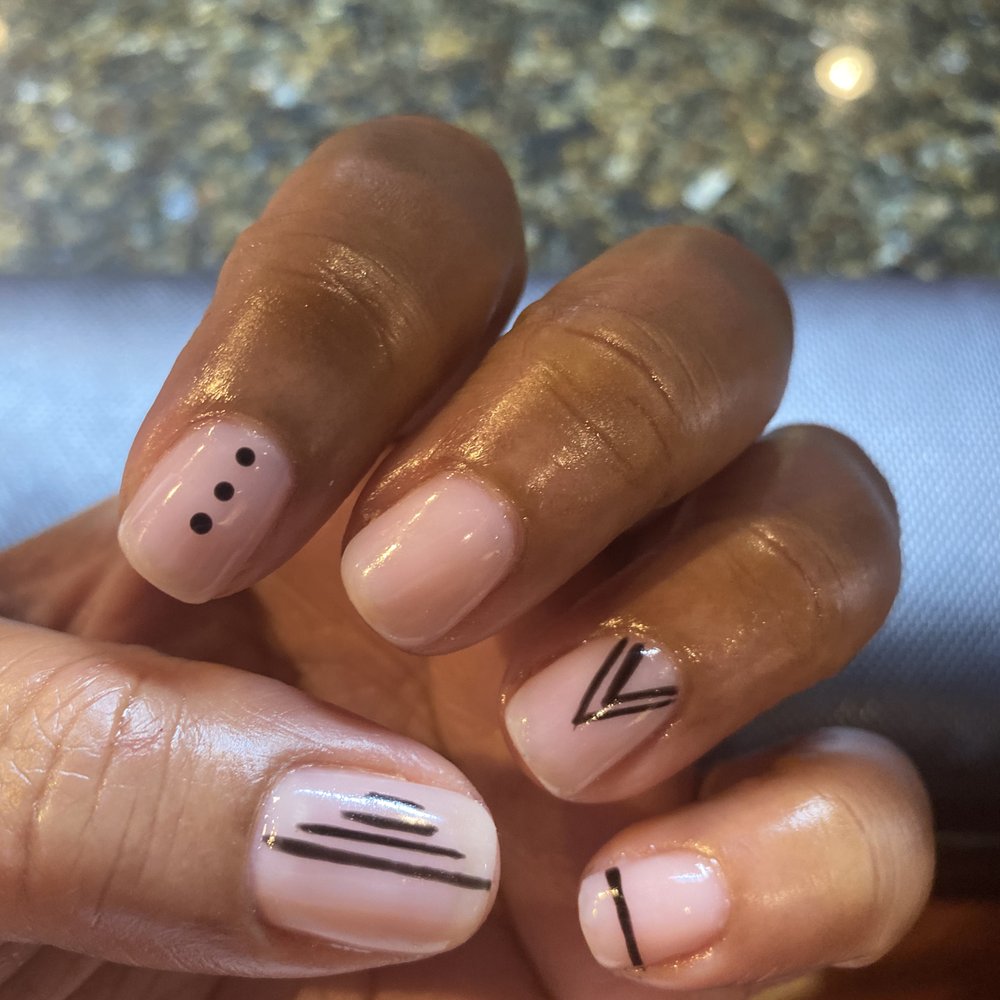M54 Nails - Gel mani with design - Nail Salons Near Me - Washington, DC, District of Columbia