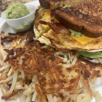 Carolyn's Cafe - Breakfast sandwich with hash browns & extra avocado - Breakfast & Brunch Near Me - Redlands, California Carolyn's Cafe - Breakfast sandwich with hash browns & extra avocado - Breakfast & Brunch Near Me - Redlands, California