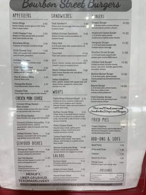 Menu photo 1 Bourbon Street Burgers Gainesville, TX