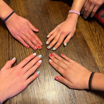 Town Nails Spa - My daughter and 3 of her friends adorable nails!! - Nail Salons Near Me - Cupertino, California