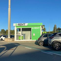 B-Rent Noleggio Auto - The outside of the vehicle pick-up area at our Cagliari car rental office.