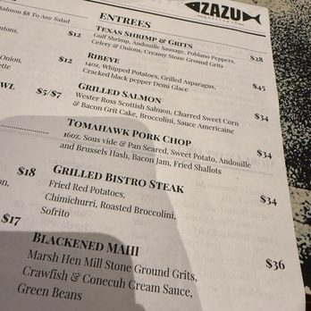 Zazu - Menu - Gastropubs Near Me - Opelika, Alabama