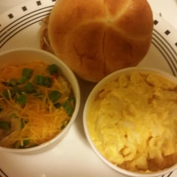 Dickey's Barbecue Pit - Dry pulled pork, nasty mac n cheese and the baked potato casserole which was OK tasting - Barbeque Near Me - Whittier, California