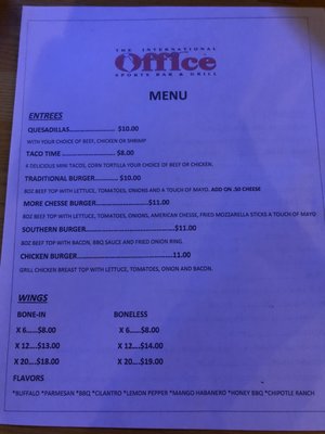 Menu photo 4 The Internation Office Laredo, TX