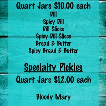 Holmes Family Rustic Kitchen - Pickle Menu *Pickles are seasonal so stock is very limited and might be sold out* - Specialty Food Near Me - Sherman, Texas Holmes Family Rustic Kitchen - Pickle Menu *Pickles are seasonal so stock is very limited and might be sold out* - Specialty Food Near Me - Sherman, Texas