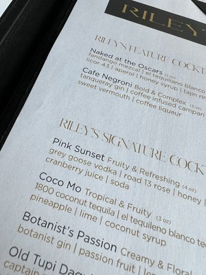 Menu photo 2 Riley's Vancouver Vancouver, BC