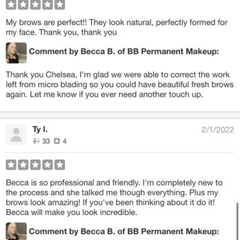 BB Permanent Makeup - Yelp is hiding my legitimate reviews and this is what my clients are really saying! - Permanent Makeup Near Me - Huntington Beach, California