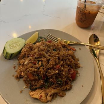 My Home Thai Bistro - 911 Fried Rice (Kapow Fried Rice) with chicken - Thai Near Me - Reston, Virginia My Home Thai Bistro - 911 Fried Rice (Kapow Fried Rice) with chicken - Thai Near Me - Reston, Virginia