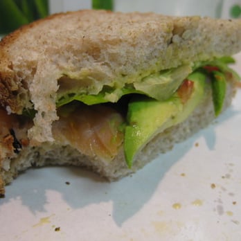 Re Bio - Sandwich: whole wheat bread, avocado, smoked salmon, lettuce, tomato and zucchini pesto spread - Juice Bars & Smoothies Near Me - Rome, RM Re Bio - Sandwich: whole wheat bread, avocado, smoked salmon, lettuce, tomato and zucchini pesto spread - Juice Bars & Smoothies Near Me - Rome, RM
