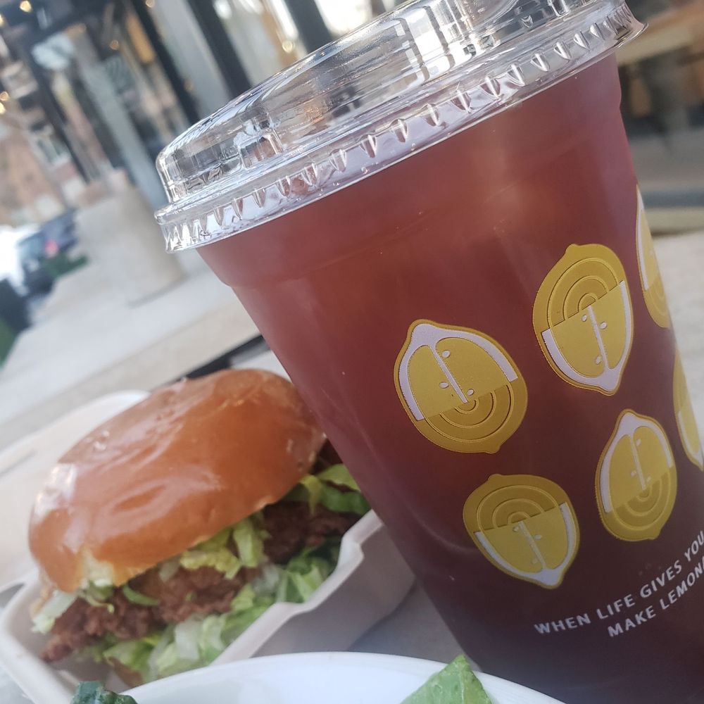 MIXT - Black tea and a crispy chicken sandwich. - Salad Near Me - Los Angeles, California MIXT - Black tea and a crispy chicken sandwich. - Salad Near Me - Los Angeles, California