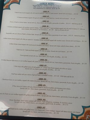 Menu photo 1 El Potrillo Brazoria, TX
