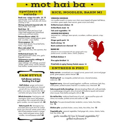 Menu photo 8 Mot Hai Ba Dallas, TX Menu photo 8 Mot Hai Ba Dallas, TX