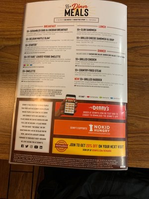 Menu photo 1 Denny's Twentynine Palms, CA