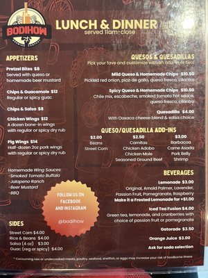 Menu photo 1 Bodihow Brewing Company Oregon, WI Menu photo 1 Bodihow Brewing Company Oregon, WI