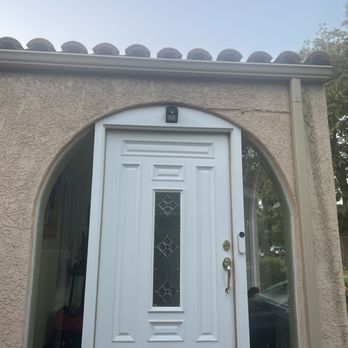Jayrods Seamless Gutters - Moved the downspout over from the front door and matched the color beautifully - Gutter Services Near Me Jayrods Seamless Gutters - Moved the downspout over from the front door and matched the color beautifully - Gutter Services Near Me