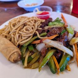 Rising Star Chinese Eatery - Szechuan beef with noodles