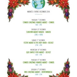 Sarah's World Fare - Pop-up Stall locations Dec 2016