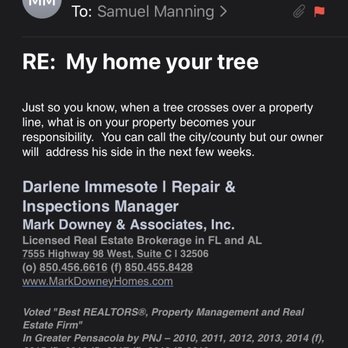 Mark Downey & Associates - Response from property manager - Real Estate Services Near Me - Pensacola, Florida Mark Downey & Associates - Response from property manager - Real Estate Services Near Me - Pensacola, Florida