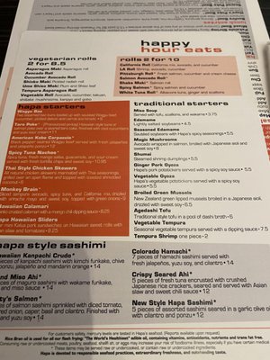 Menu photo 5 Hapa Sushi Grill and Sake Bar Boulder, CO
