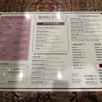 Royal India - Menu - Indian Near Me - Sandy, Utah Royal India - Menu - Indian Near Me - Sandy, Utah