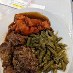 Soulidified2 Restaurant - Smothered Oxtails, Candied yams and String beans