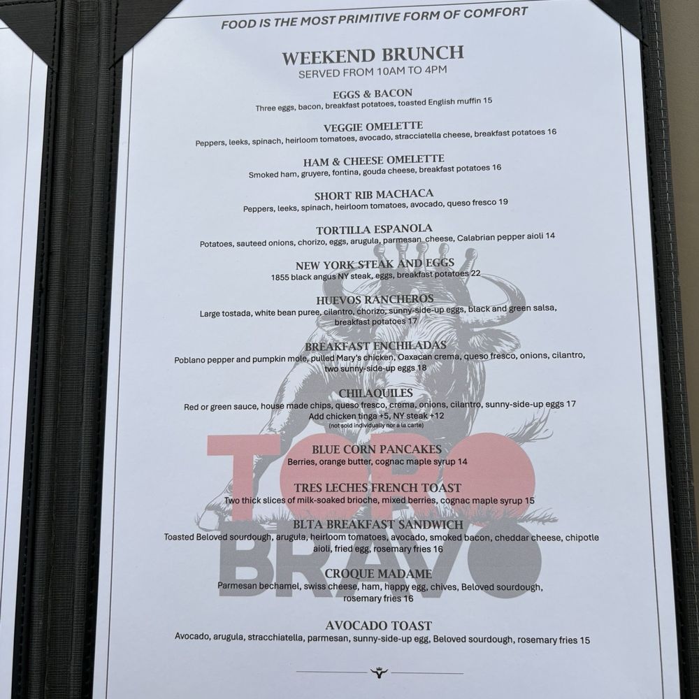 Toro Bravo - Menu - Steakhouses Near Me - Reno, Nevada