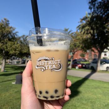 District Tea - Hojicha Milk Tea - Bubble Tea Near Me - San Francisco, California
