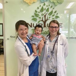 Nurture Pediatrics - Dr.Pate with Dr.Rushing after piercing my baby's ears! Love that they offer ear piercing in a safe environment.