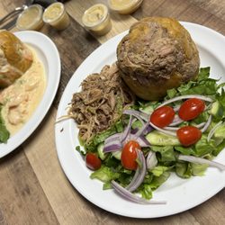 Brinia’s Sazon - Shrimp mofongo and pork mofongo