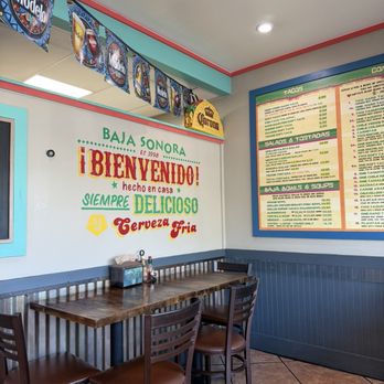 Baja Sonora Mexican Restaurant - Menu and seating area - Mexican Near Me - Long Beach, California