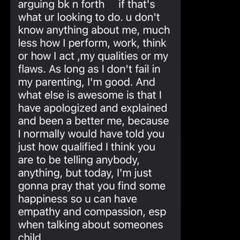 Carter's Creations - Text message from the owner after I canceled the appointment due to them rescheduling it at the last minute - Handyman Near Me - San Diego, California