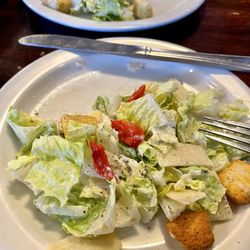 Zano's Family Italian & Pizzeria - Caesar salad, we shared a small salad and dig in before the photo. We're starving!