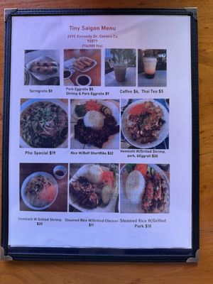Menu photo 2 Tiny Saigon Corona, CA