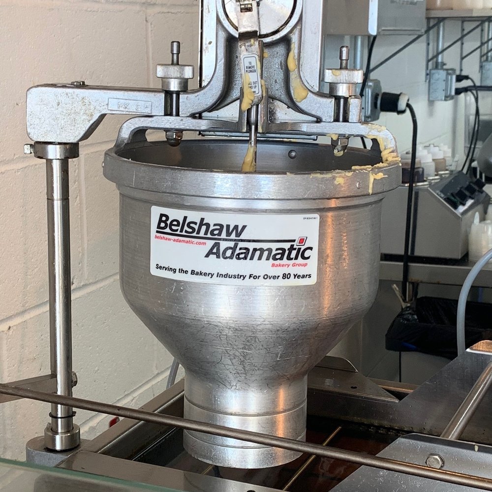 Made to order by the Belshaw Adamatic! I had to snap this to send to my husband because we used to own a donut shop and had one of these. Made to order by the Belshaw Adamatic! I had to snap this to send to my husband because we used to own a donut shop and had one of these.